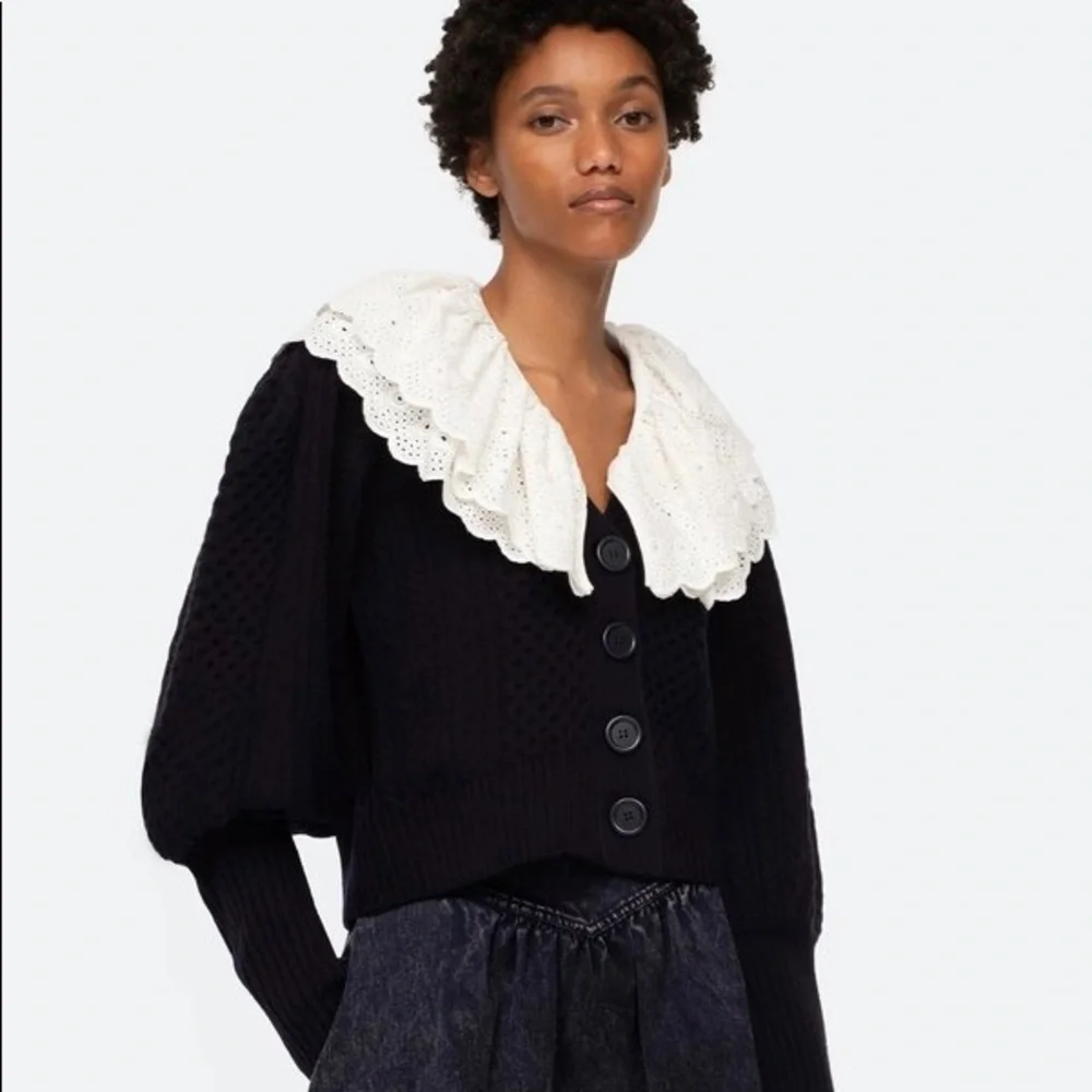 NWT Sea New York Melanie Cardigan in Army Green Size Small - Picture 3 of 11